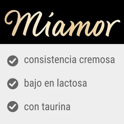 Miamor: consistencia cremosa, bajo en lactosa, con taurina.