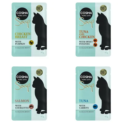 Pachet economic Cosma Soup 24 x 40 g  - Mix 2 (4 sortimente)