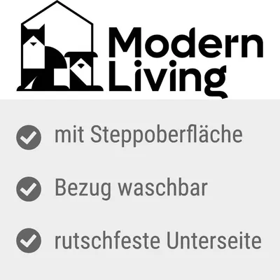 Modern Living. Mit Steppoberfläche, Bezug waschbar, rutschfeste Unterseite.