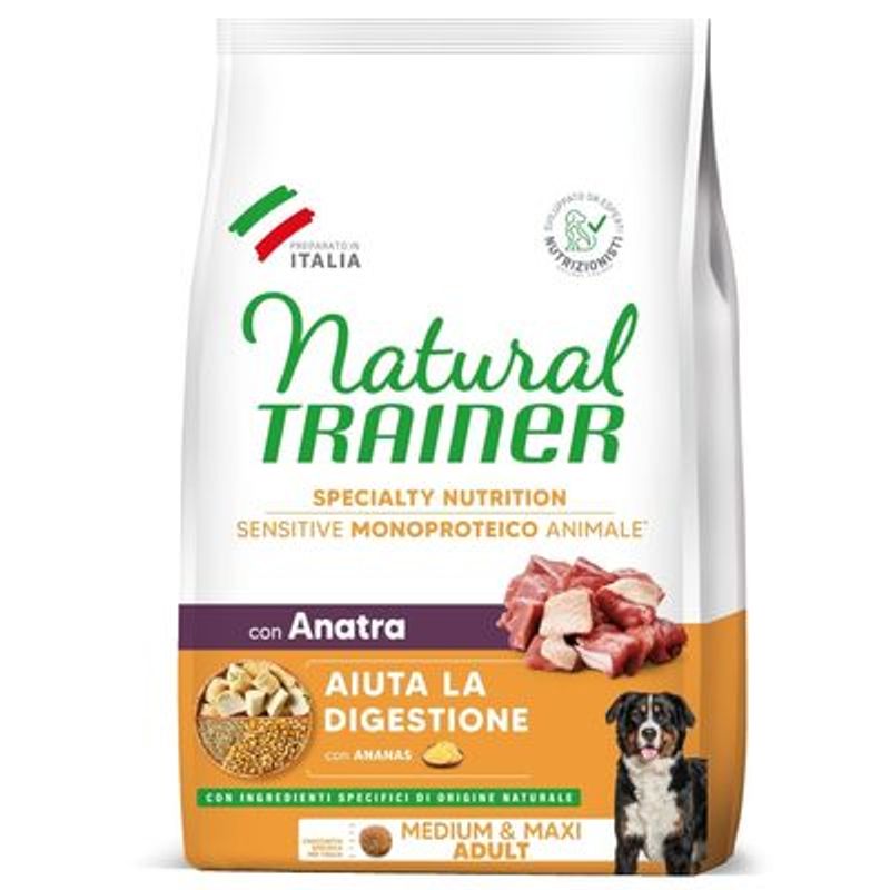 Natural Trainer Sensitive Adult Medium/Maxi met Eend