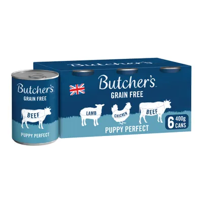 Butcher's Grain Free Puppy Perfect 6 x 400g - Mixed Pack Butcher's Grain Free Puppy Perfect 6 x 400g - Mixed Pack
