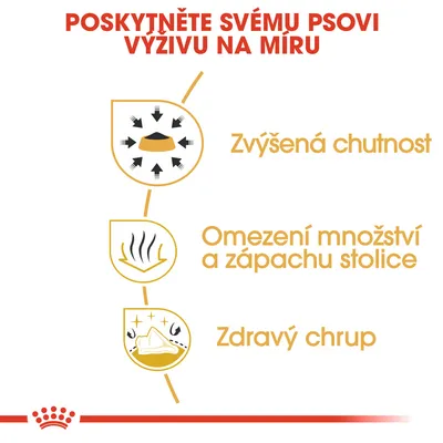 Poskytněte svému psovi výživu na míru: Zvýšená chutnost, omezení množství a zápachu stolice, zdravý chrup.