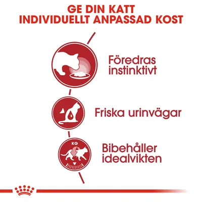 Ge din katt individuellt anpassad kost. Föredras instinktivt. Friska urinvägar. Bibehåller idealvikten.