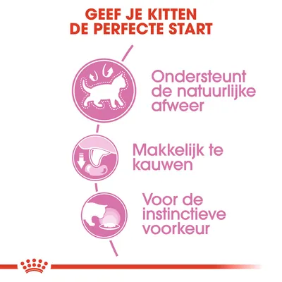 Geef je kitten de perfecte start: ondersteunt de natuurlijke afweer, makkelijk te kauwen, voor de instinctieve voorkeur.