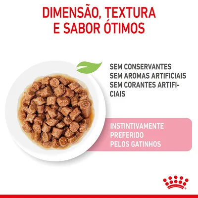 Dimensão, textura e sabor ótimos. Sem conservantes, sem aromas artificiais, sem corantes artificiais. Instintivamente preferido pelos gatinhos.