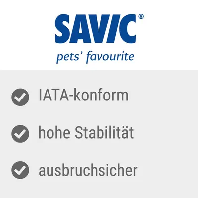 Savic. IATA-konform, hohe Stabilität, ausbruchsicher.