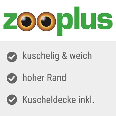 Zooplus. Kuschelig & weich, hoher Rand, Kuscheldecke inkl.