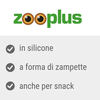 zooplus, in silicone, a forma di zampette, anche per snack