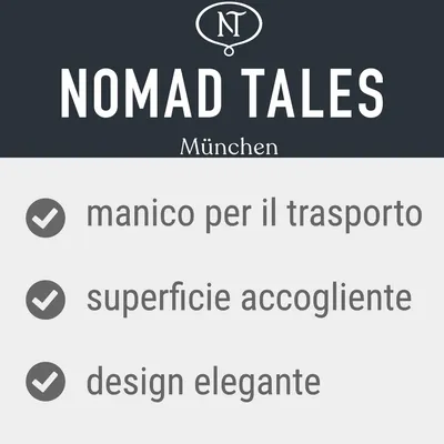 NOMAD TALES München: manico per il trasporto, superficie accogliente, design elegante