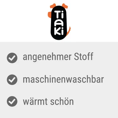 Tiaki. Angenehmer Stoff, maschinenwaschbar, wärmt schön.