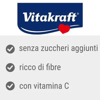 Vitakraft senza zuccheri aggiunti, ricco di fibre, con vitamina C
