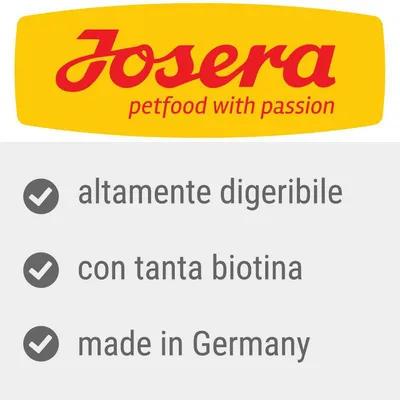 Josera petfood with passion, altamente digeribile, con tanta biotina, made in Germany