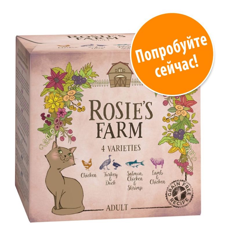 Пробная упаковка Rosie's Farm Adult 4 x 100 г