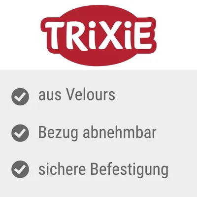 TRIXIE, aus Velours, Bezug abnehmbar, sichere Befestigung