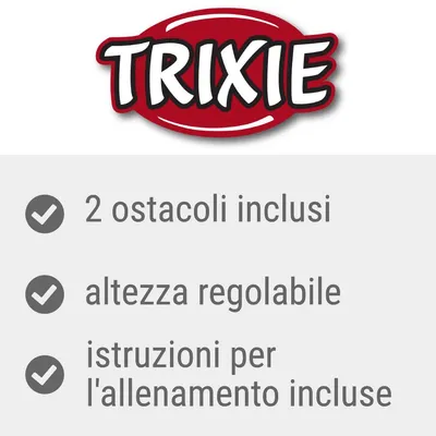 TRIXIE, 2 ostacoli inclusi, altezza regolabile, istruzioni per l'allenamento incluse