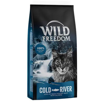 Wild Freedom Cold River Katzenfutter, 100% getreidefreie Rezeptur, mit frischem Geflügelfleisch und Lachs, 6,5 kg Packung.