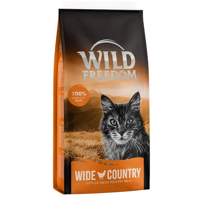 Wild Freedom Wide Country cibo per gatti, 6,5 kg, ricetta 100% senza cereali con carne fresca di pollame.
