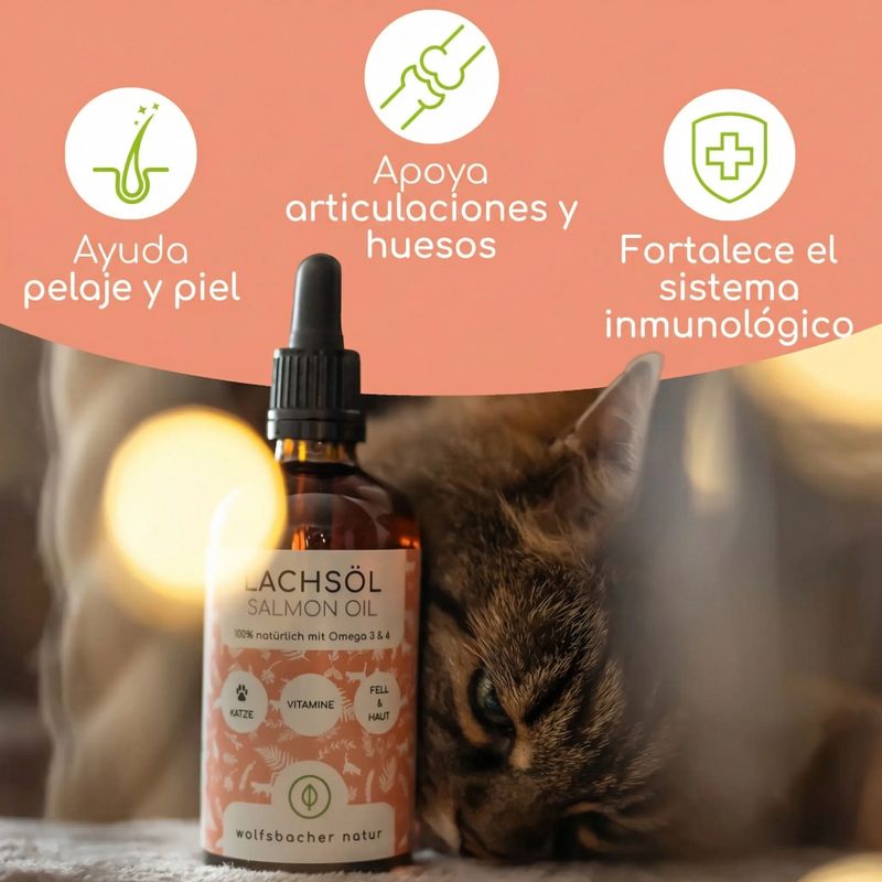 Wolfsbacher Natur aceite de salmón para gatos