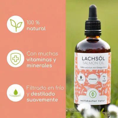Wolfsbacher Natur aceite de salmón para gatos Wolfsbacher Natur aceite de salmón para gatos
