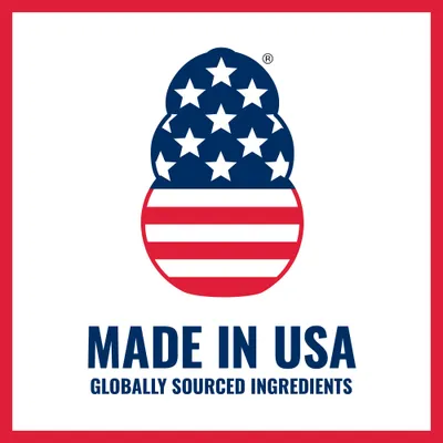 Made in USA. Ingredients sourced globally. Made in USA. Ingredients sourced globally.