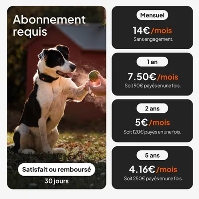 Abonnement requis. Mensuellement 14 €/mois, 1 an 7,50 €/mois, 2 ans 5 €/mois, 5 ans 4,16 €/mois. Garantie de remboursement de 30 jours. Abonnement requis. Mensuellement 14 €/mois, 1 an 7,50 €/mois, 2 ans 5 €/mois, 5 ans 4,16 €/mois. Garantie de remboursement de 30 jours.