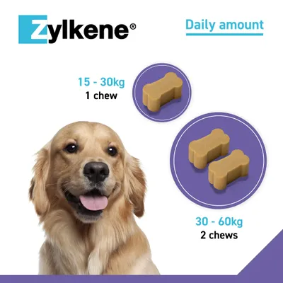 Zylkene Calming Chews for Large Dogs 30 - 60 kg - 14 Chews Zylkene Calming Chews for Large Dogs 30 - 60 kg - 14 Chews