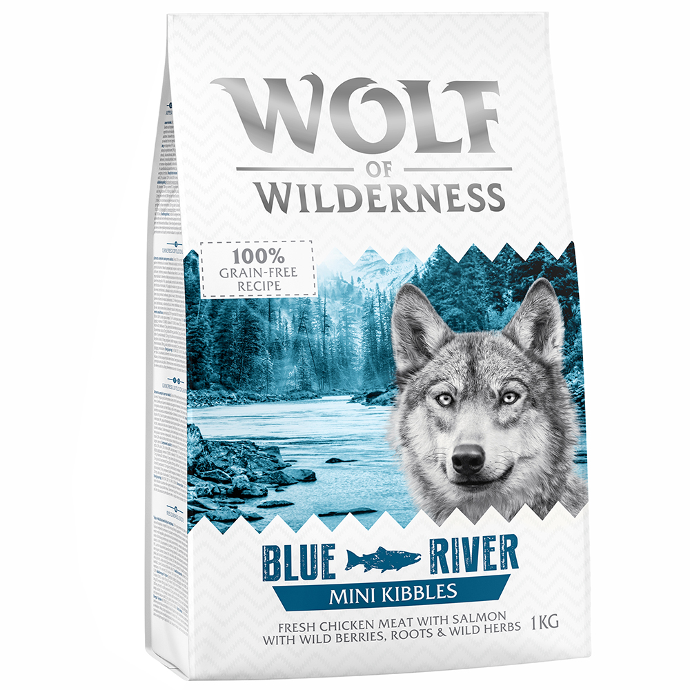 Fotografie produktu: Wolf of Wilderness Mini „Blue River“ – losos a kuře - 1 kg