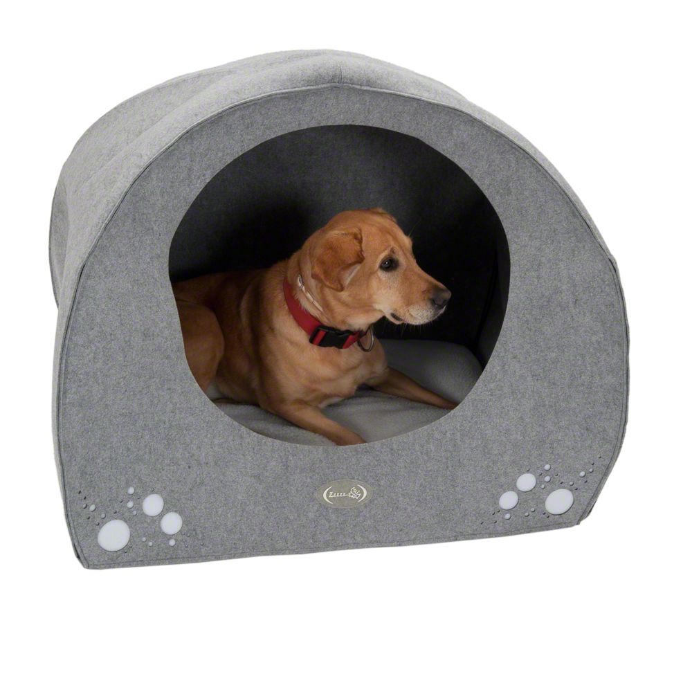 This delightful dog den is igloo-shaped and provides your dog with a protected comfortable place where it can get some peace and quiet This delightful dog den is igloo-shaped and provides your dog with a protected comfortable place where it can get some peace and quiet