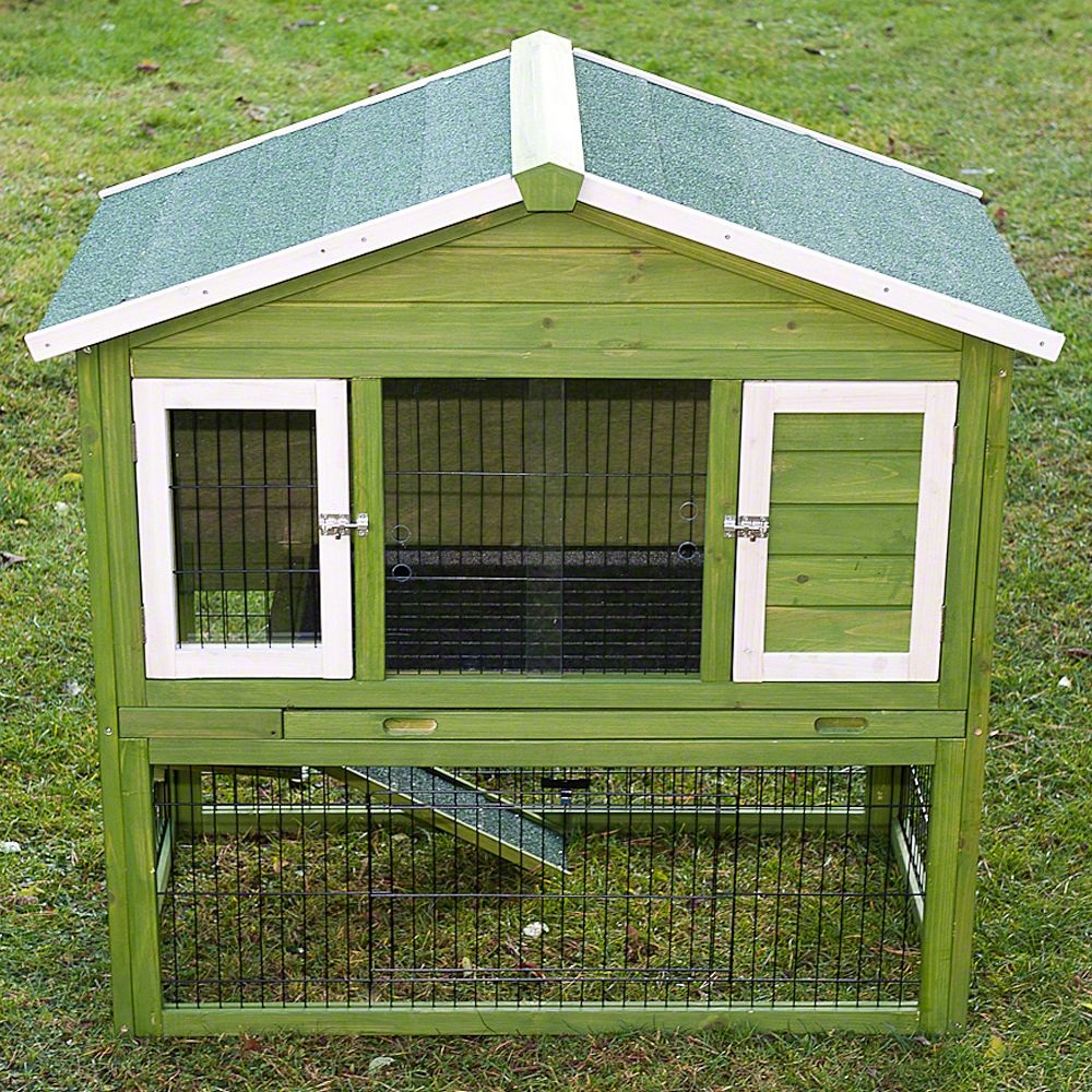A great rabbit hutch with integrated run A great rabbit hutch with integrated run