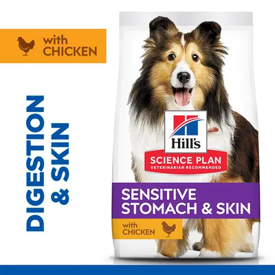 Hill's Science Plan Sensitive Stomach & Skin Adult 1 + Medium with Chicken - 14kg