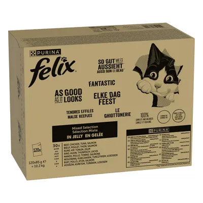Multipack Felix Le Ghiottonerie 120 x 85 g umido gatto Multipack Felix Le Ghiottonerie 120 x 85 g umido gatto