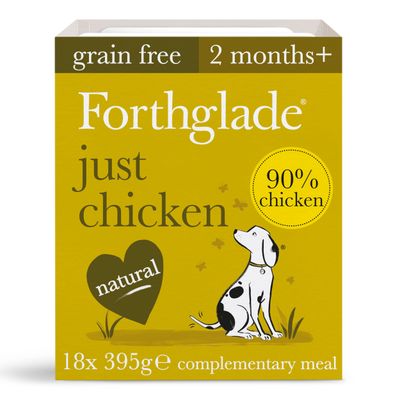 Forthglade Just Grain-Free Natural Wet Dog Food - Just Chicken 18 x 395g