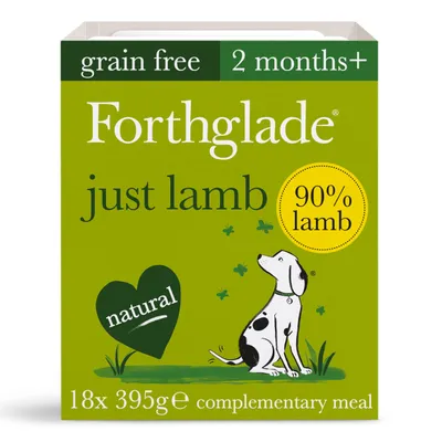 Forthglade Just Grain-Free Natural Wet Dog Food - Just Lamb - 18 x 395g