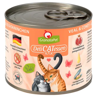 Sparpaket GranataPet DeliCatessen 24 x 200 g - Kalb & Kaninchen