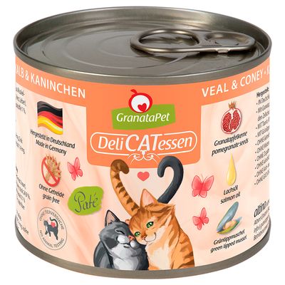 Sparpaket GranataPet DeliCatessen 24 x 200 g Kalb & Kaninchen