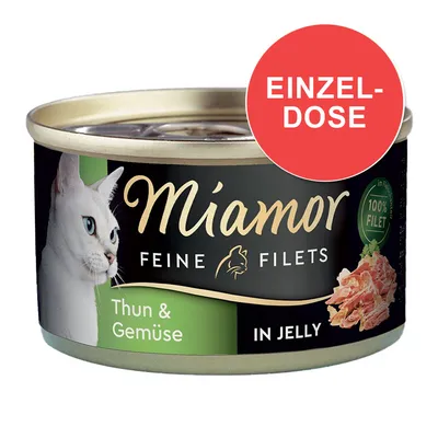 Miamor Feine Filets Thun & Gemüse in Jelly, 100% Filet, Einzeldose