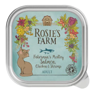 Rosie's Farm Adult Fisherman's Medley with Salmon, Chicken & Shrimp - 16 x 100g (trays)
