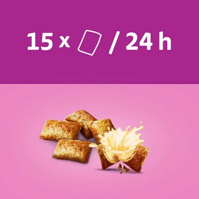 15 stycken fyllda snacks med krämig fyllning, rekommenderas för daglig utfodring under 24 timmar.