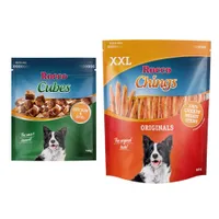 Kombi-Paket: Rocco Hundesnacks - Chings XXL Hühnerbrust in Streifen (900 g) + Cubes Huhn (4 x 150 g)