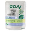 Oasy Adult Sterilised Bocconcini in Salsa Buste 24 x 85 g umido gatto Pollo