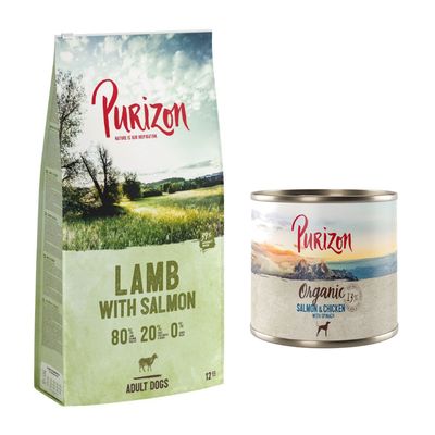 12 kg Purizon tørfoder + 6 x 200 g Purizon Organic gratis!