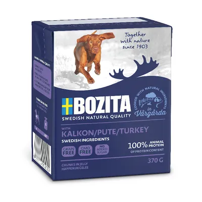 Bozita Bucățele în gelatină 6 x 370 g - Curcan