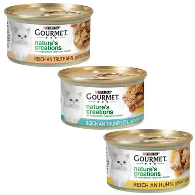 Gourmet Nature's Creations Mini bouchées 24 x 85 g - lot mixte : 3 saveurs (36 x 85 g) Gourmet Nature's Creations Mini bouchées 24 x 85 g - lot mixte : 3 saveurs (36 x 85 g)
