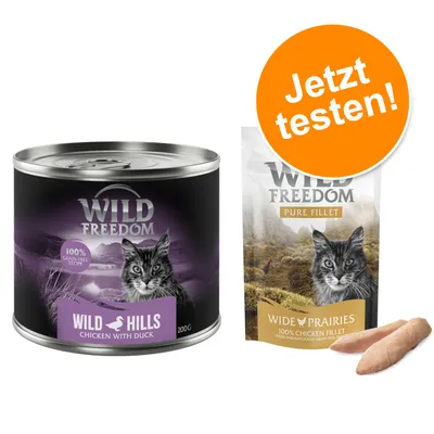 Wild Freedom Wild Hills Chicken with Duck 200g Dose und Wide Prairies Pure Fillet 100% Hühnerfilet. Jetzt testen!