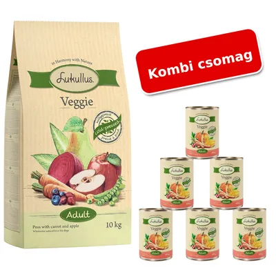 Lukullus Veggie hidegen sajtolt kutyatáp + 6 x 400 g Naturkost Veggie - 1,5 kg száraztáp + 6 x 400 g nedveseledel Lukullus Veggie hidegen sajtolt kutyatáp + 6 x 400 g Naturkost Veggie - 1,5 kg száraztáp + 6 x 400 g nedveseledel