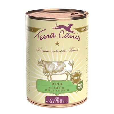 Lot économique Terra Canis Classic 12 x 400 g pour chien bœuf avec carotte, pomme & riz naturel