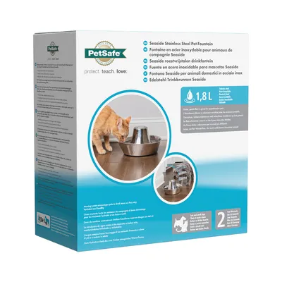 PetSafe® poidełko fontanna ze stali nierdzewnej - Poidełko fontanna, 1,8 l