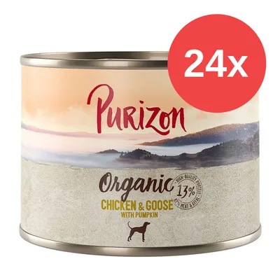 Purizon Organic Chicken & Goose mit Kürbis, 13% Fleischanteil, 24x Dosen.