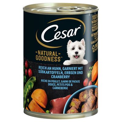 Cesar Natural Goodness 12 x 400 g Alimento umido per cani Pollo