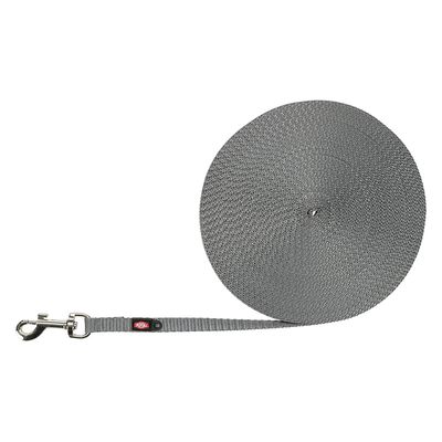 Longe Trixie ultra légère, graphite pour chien L 15 m x l 10 mm